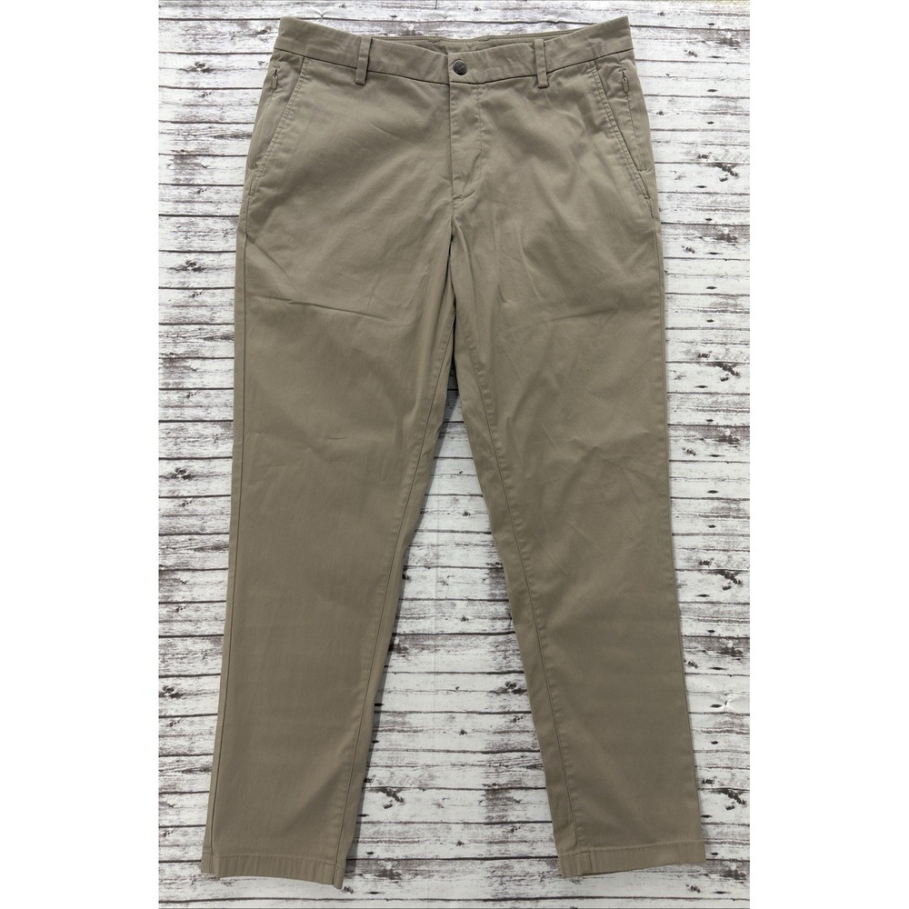 Bird Dogs Men's Chino Pants Lined 34x30 Khaki Performance Tech Golf Stretch